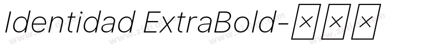 Identidad ExtraBold字体转换